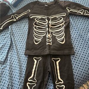 Black Skeleton Pajama Set